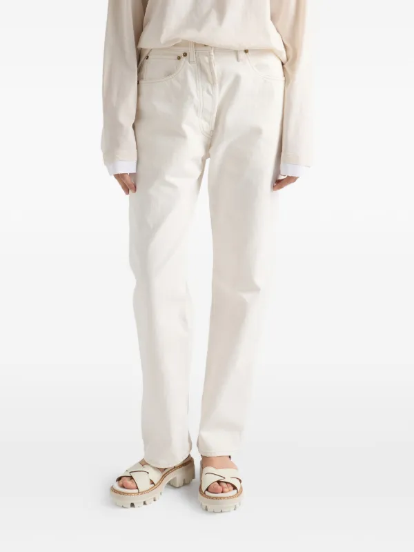 Prada Old Denim five-pocket Jeans | White | FARFETCH SG