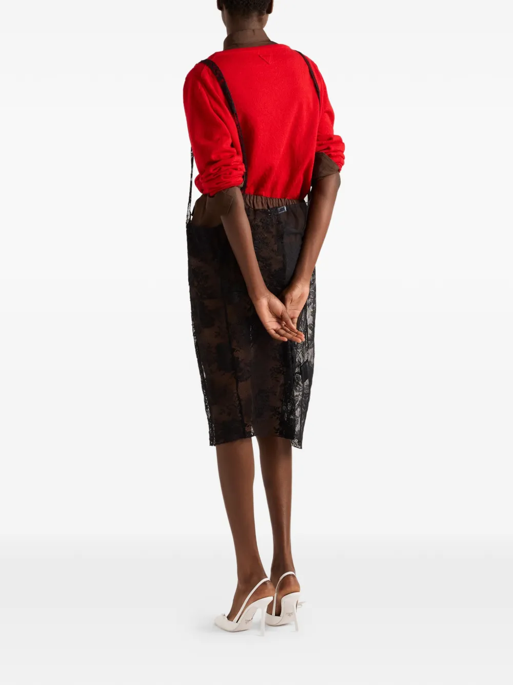 Prada Kasjmier trui met V-hals Rood