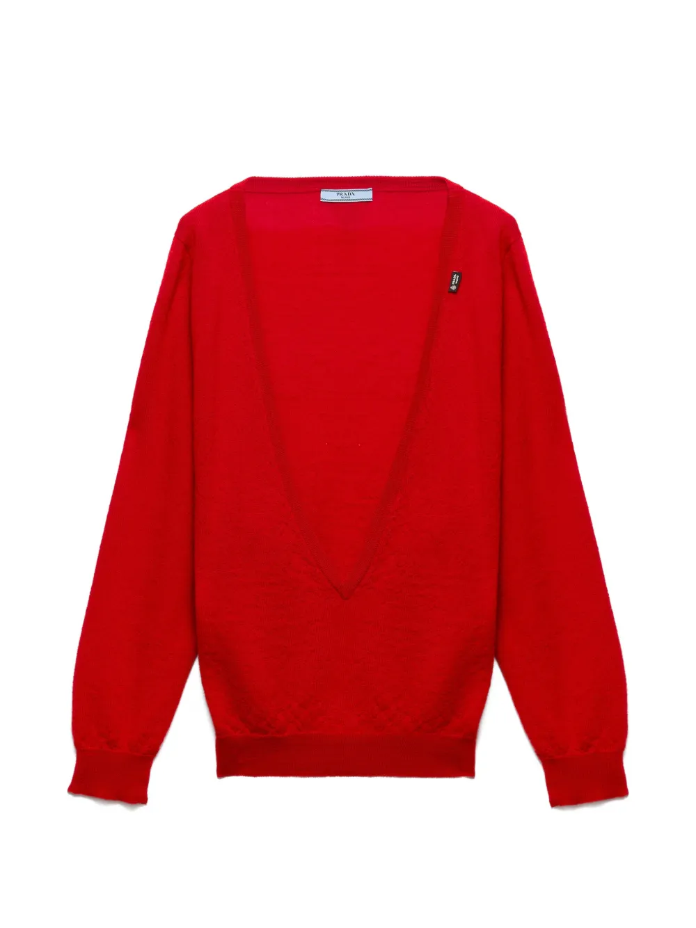 Prada cashmere V-neck sweater - Rosso
