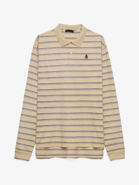 Prada striped cotton piqué polo shirt