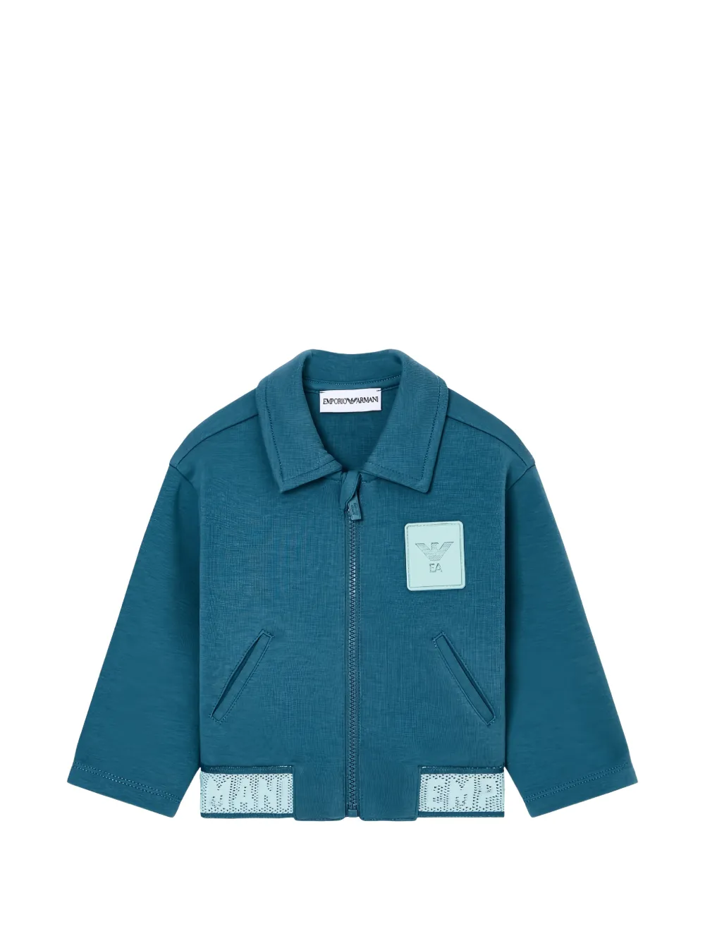 Emporio Armani Kids zip patch jacket - Blau