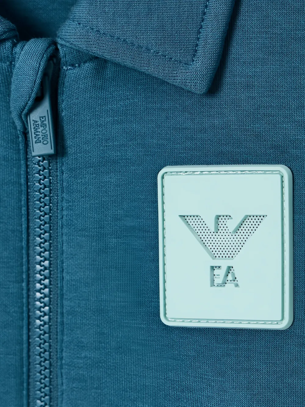 Emporio Armani Kids Jack met patch en rits Blauw