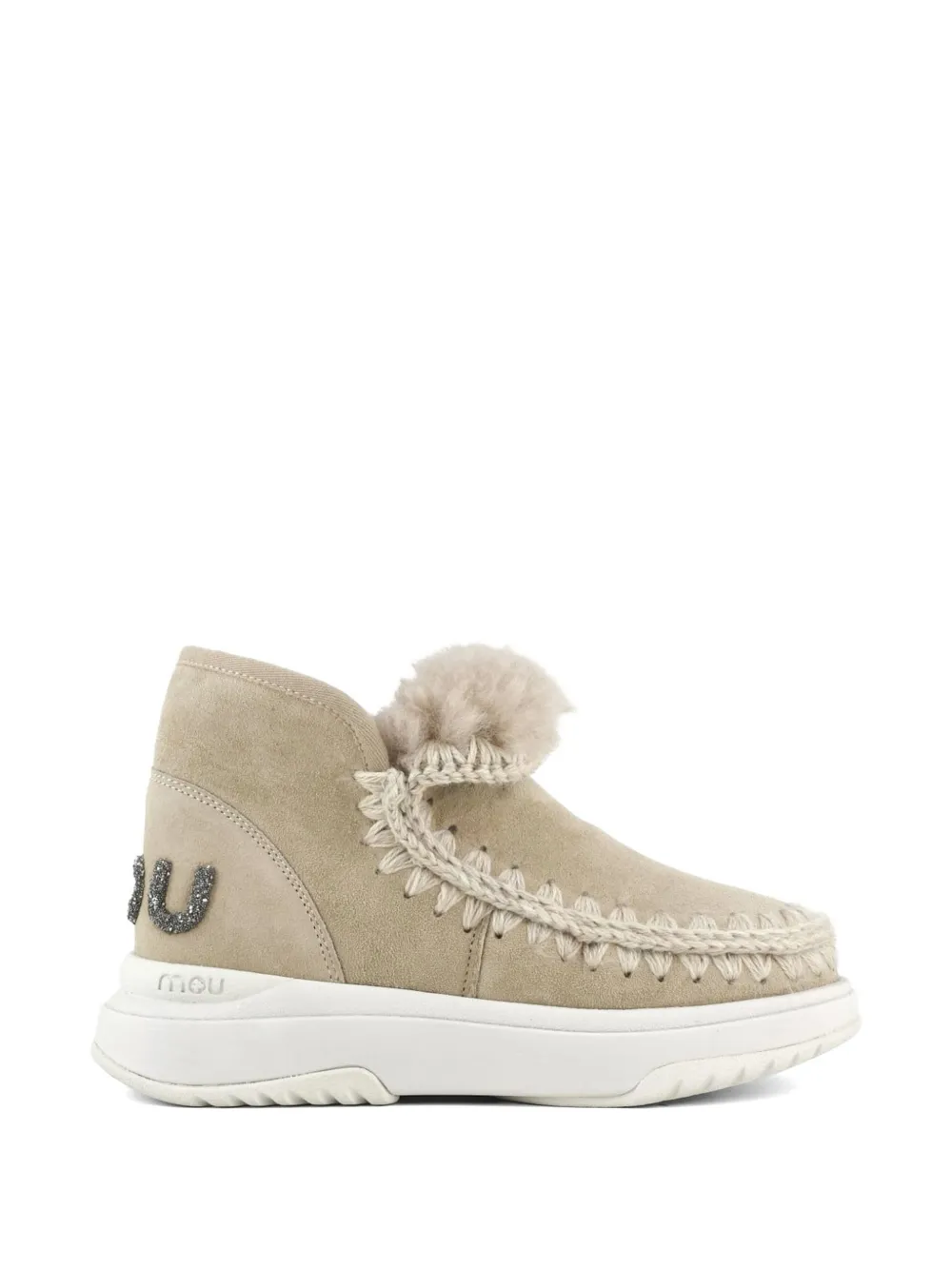 Mou eskimo jogger glitter logo sneakers - Toni neutri