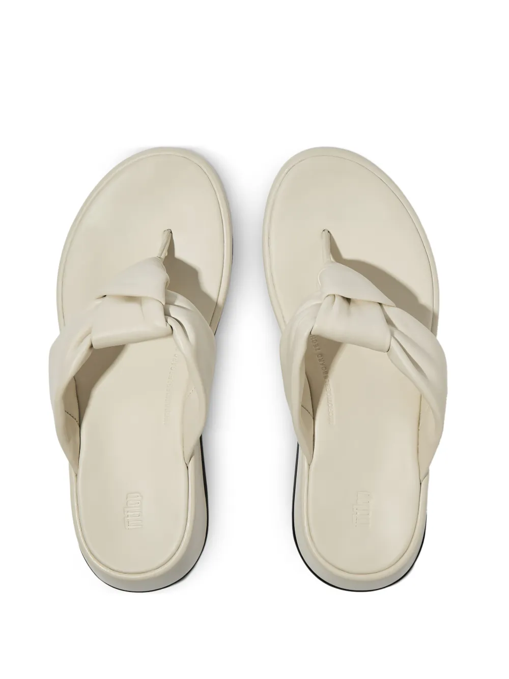 FitFlop F-Mode sandalen met plateauzool en geknoopt detail Beige