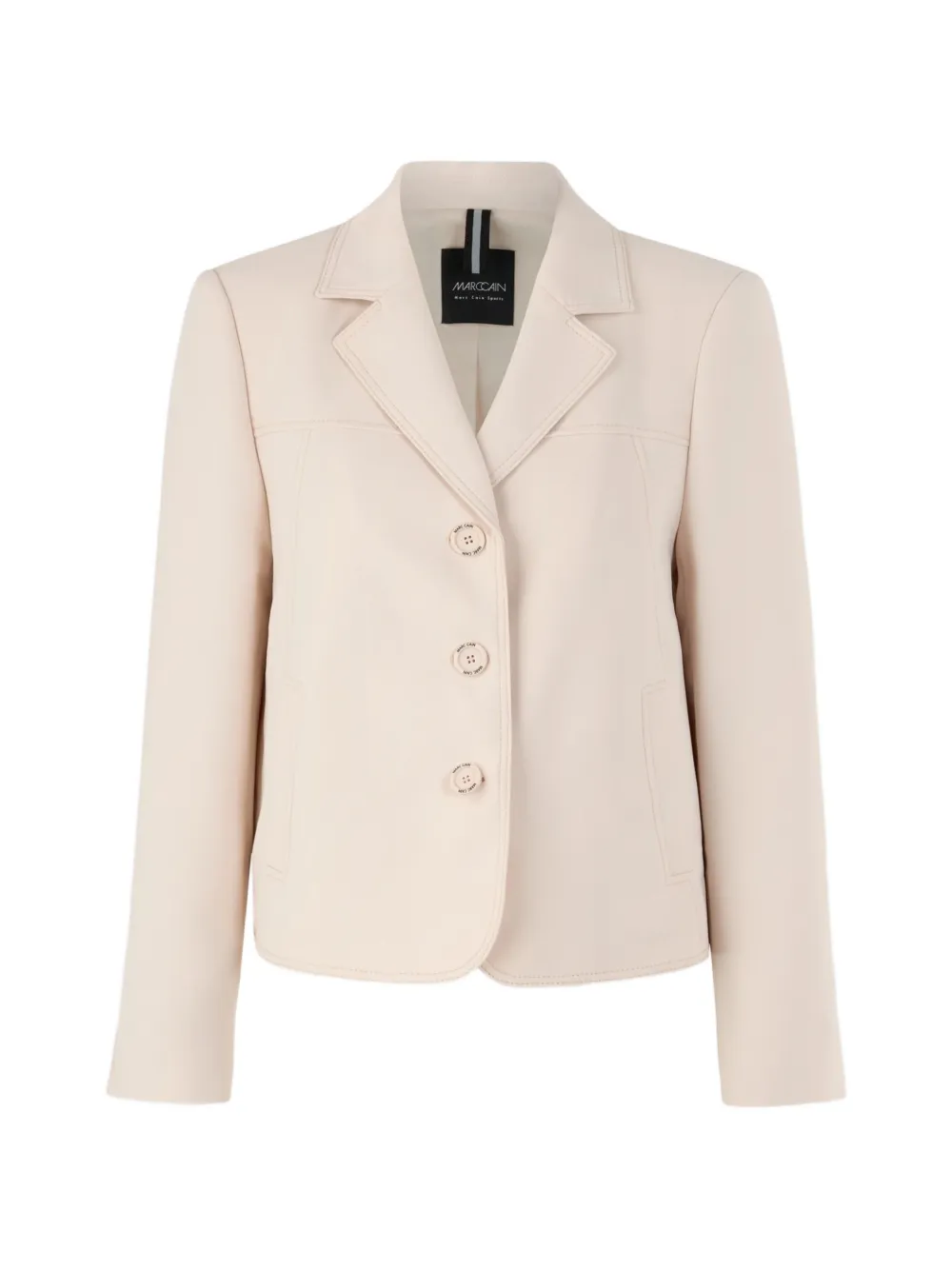 Marccain Single-breasted Sporty Blazer In Neutral
