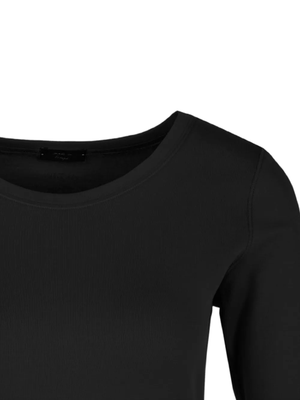 MARCCAIN T-shirt met omgeslagen mouwen Zwart