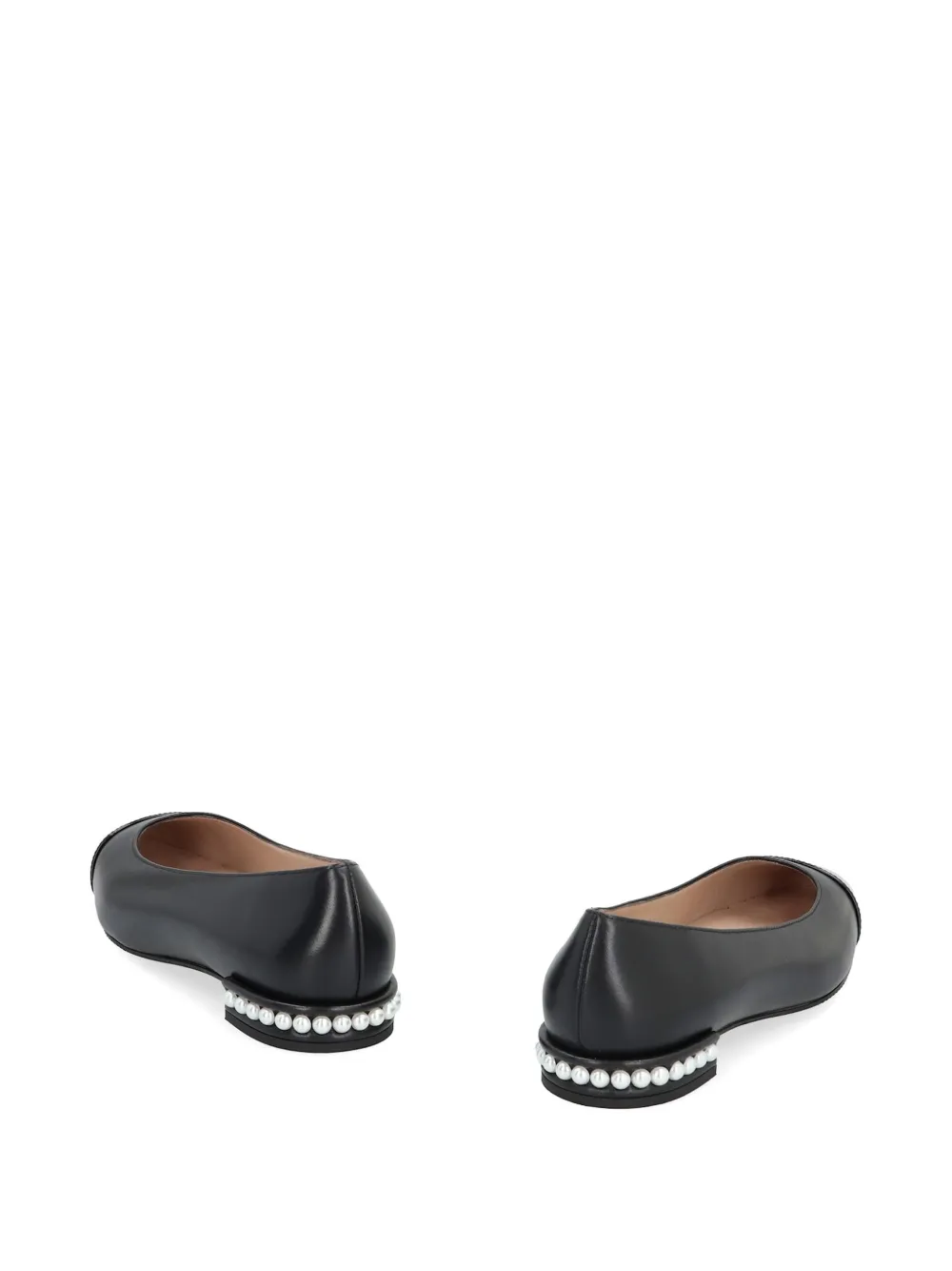 Stuart Weitzman Ballerina's met parels Zwart