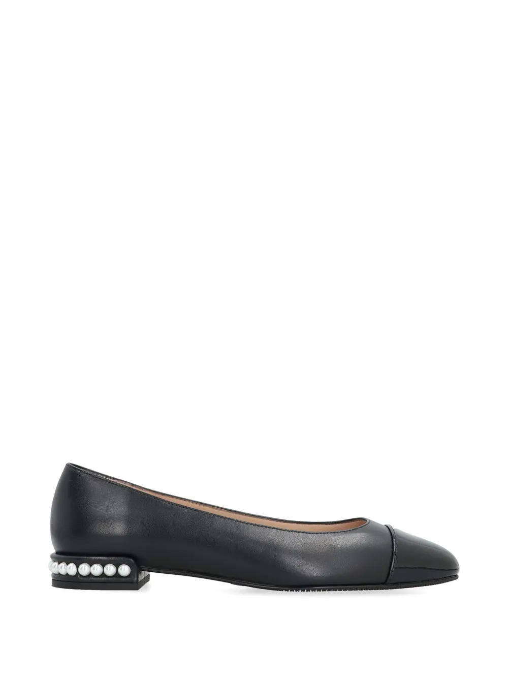 Stuart Weitzman pearl round ballet flat - Nero