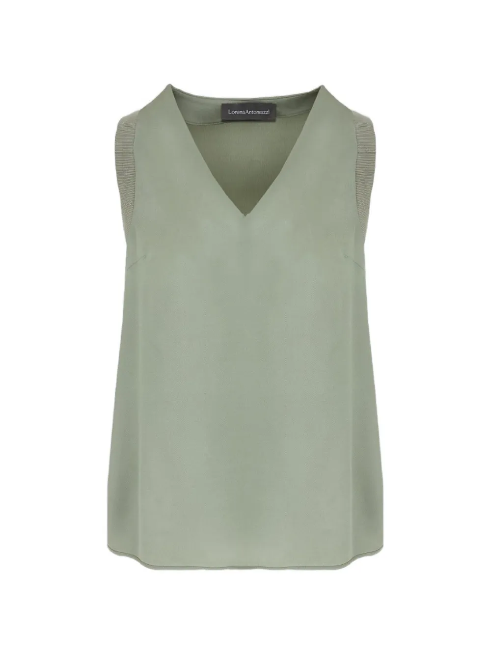 Lorena Antoniazzi V-neck Sleeveless Top In Green