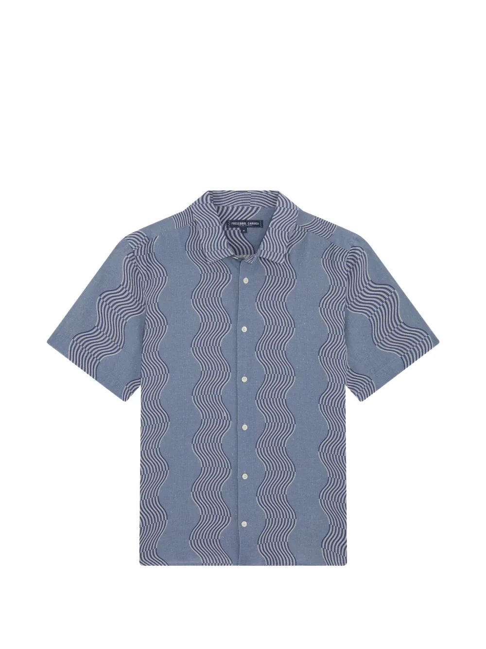 Frescobol Carioca ストライプ ショートスリーブ シャツ | ブルー