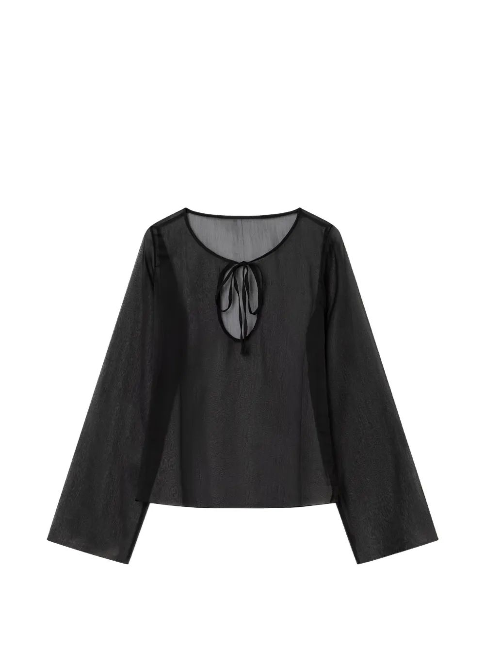 Gimaguas Delia self-tie long-sleeved blouse - Nero