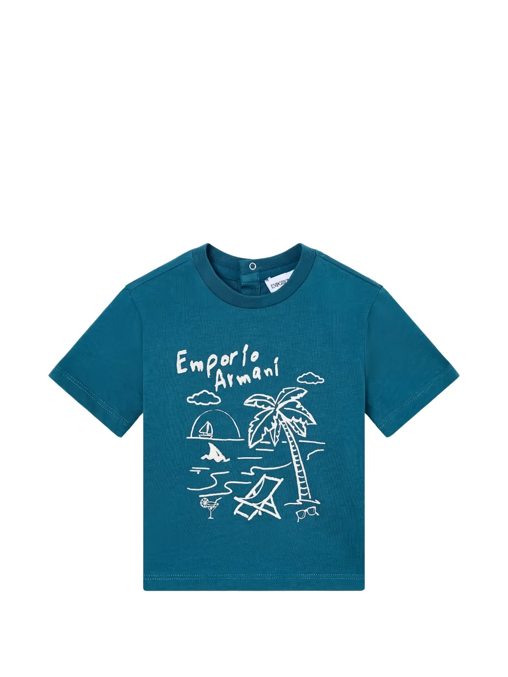 Emporio Armani Kids graphic short-sleeve T-shirt - Blu