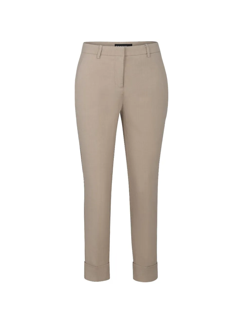 Cambio Krystal turn-up trousers - Nude