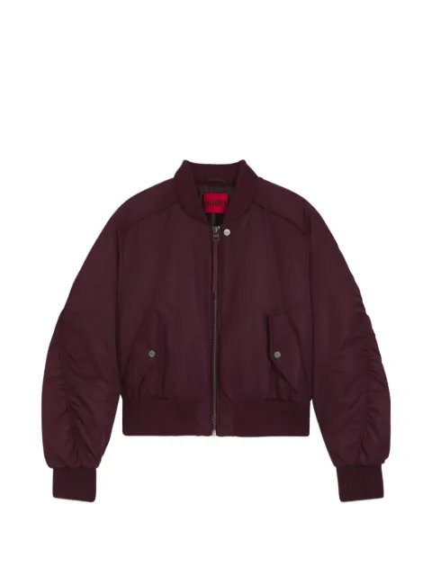 HUGO ruched-sleeve bomber jacket