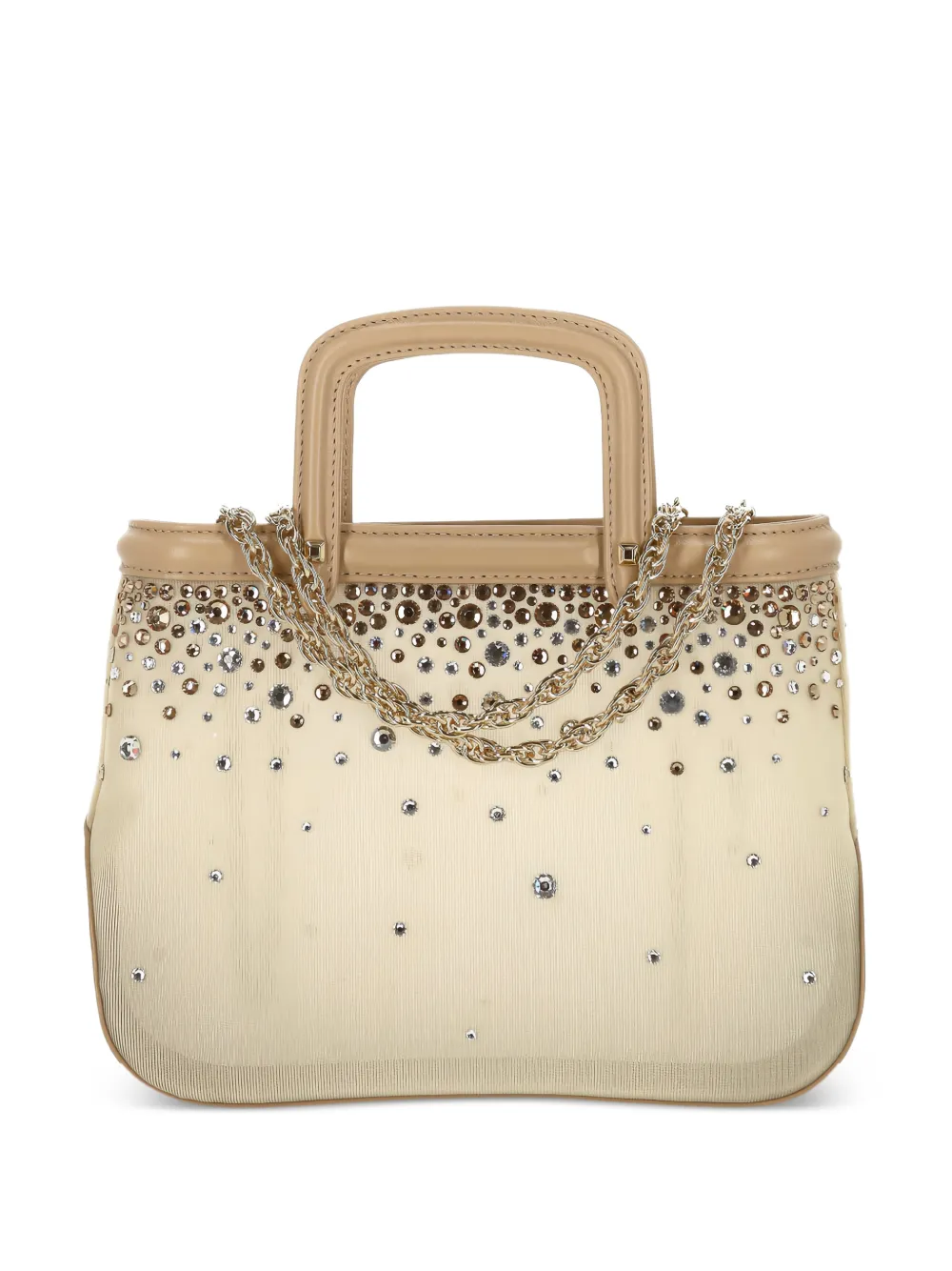 Rodo embellished chain tote bag - Toni neutri