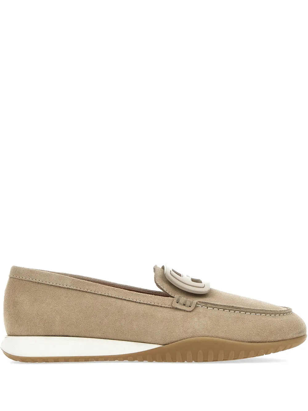 Hogan appliqué slip-on sneakers Beige