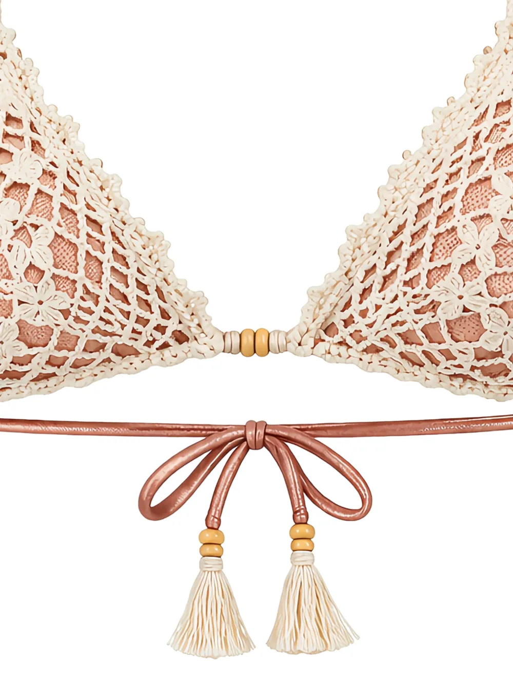  Del Maar Top Bikini A Triangolo Con Perline - Toni Neutri 