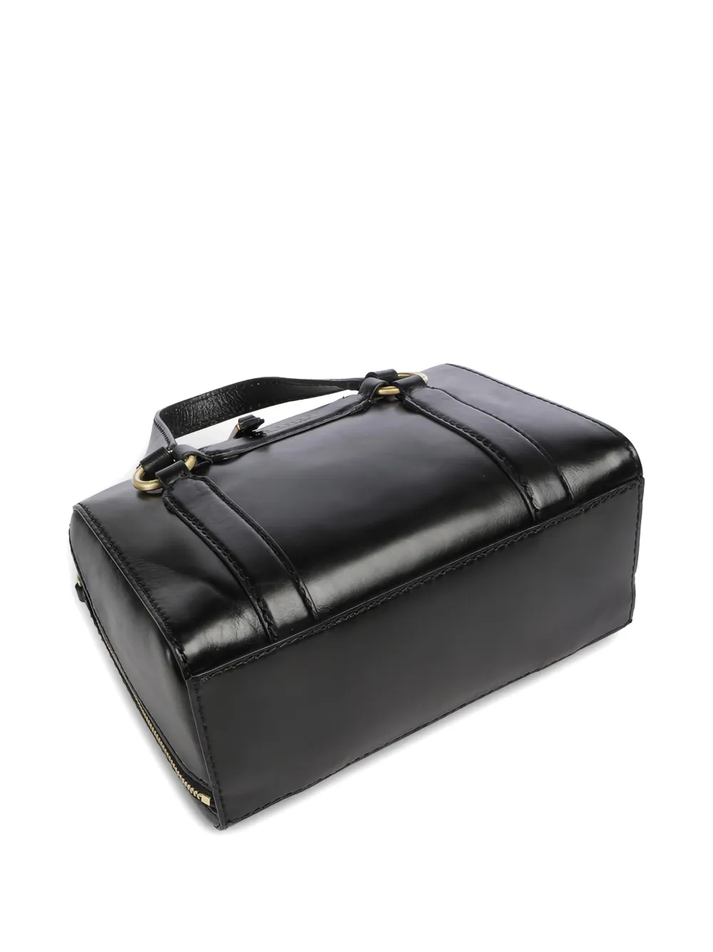 The Bridge Leren shopper Zwart
