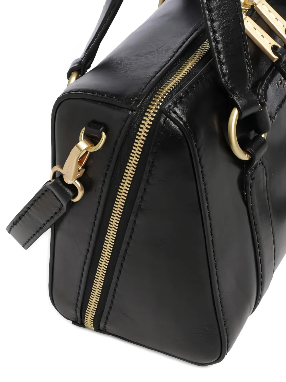 The Bridge Leren shopper Zwart