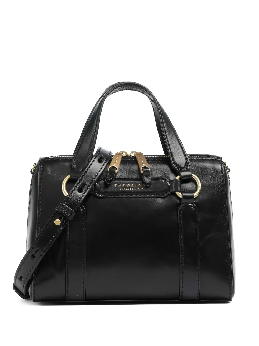 The Bridge leather tote bag - Nero