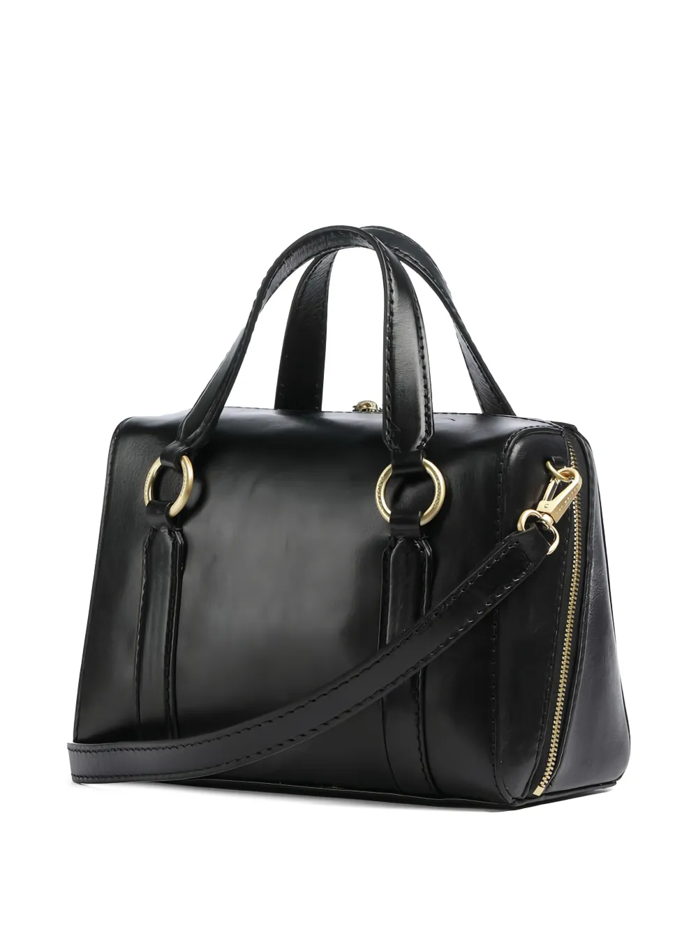 The Bridge Leren shopper Zwart