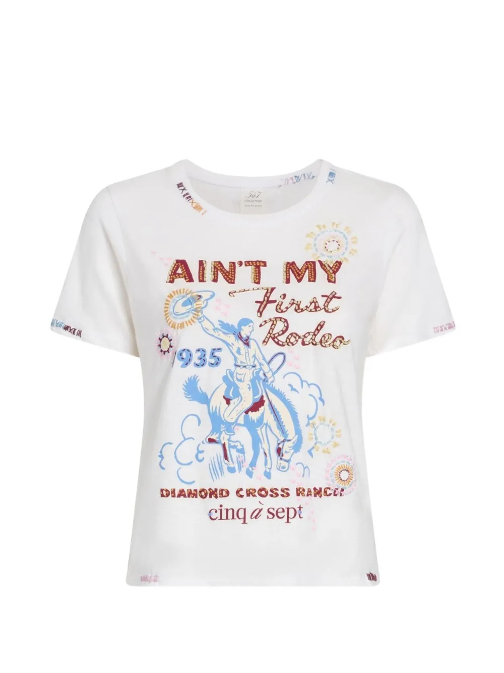 Cinq A Sept graphic print t-shirt - Bianco