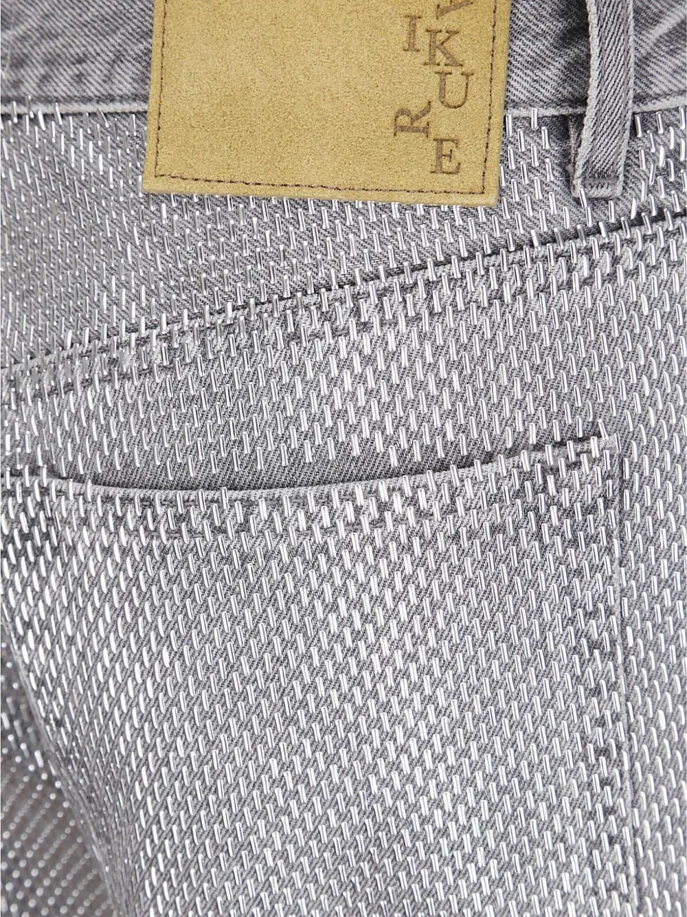 Haikure Jeans met textuur Zilver