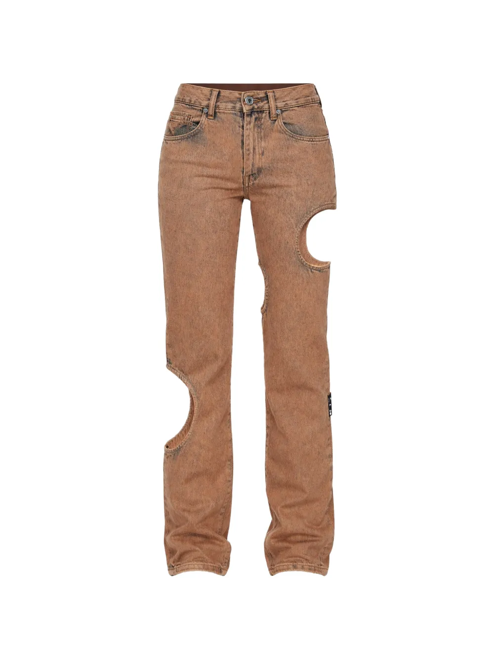 Off-White cut-out jeans - Arancione