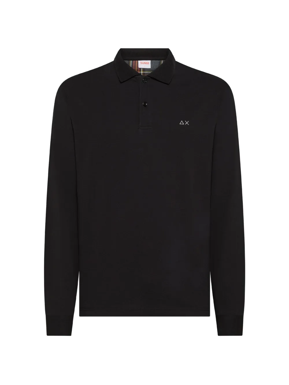 Sun 68 Logo Polo Shirt In Black