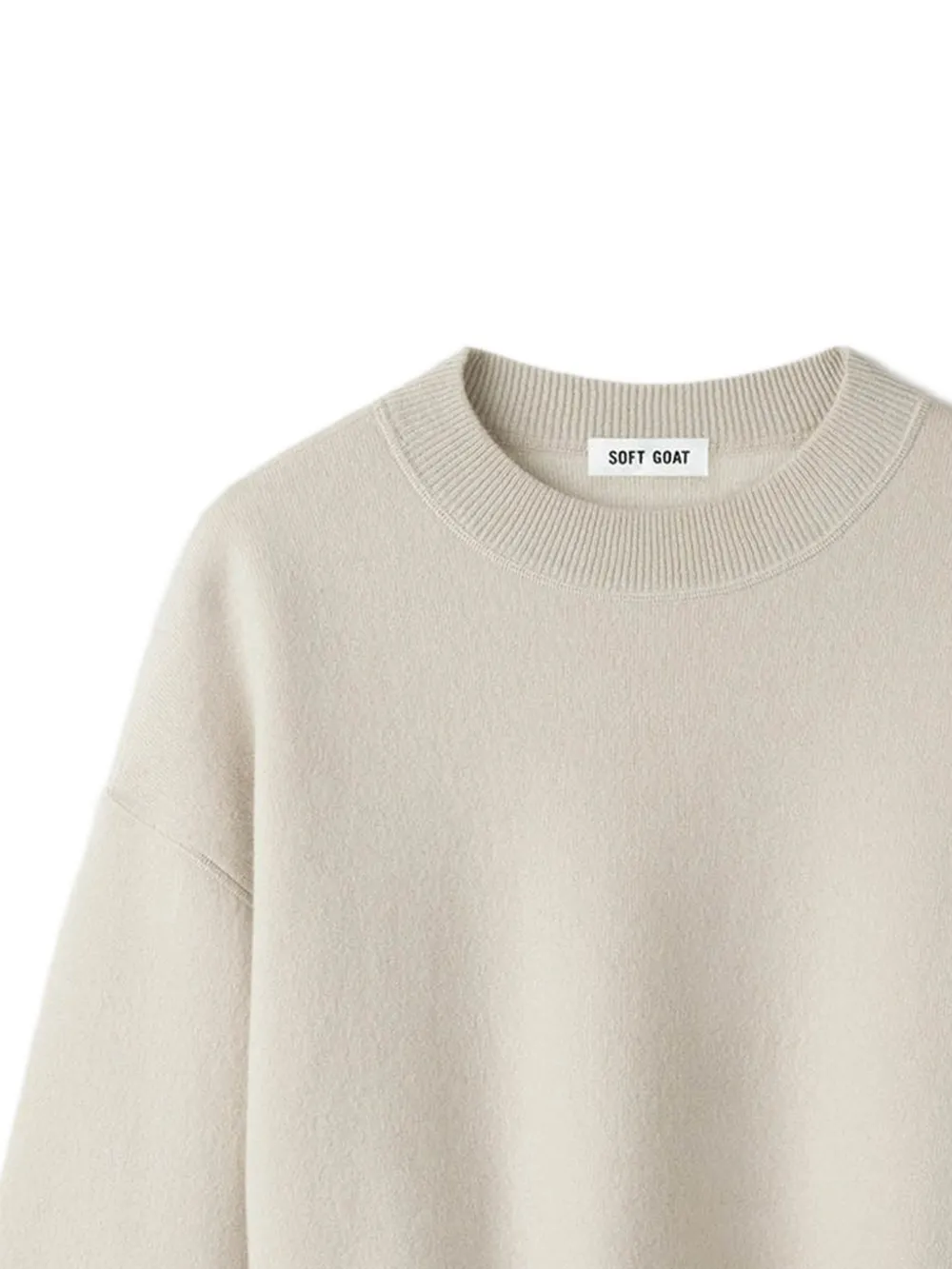  Soft Goat Jersey Con Cuello Redondo - Neutro 