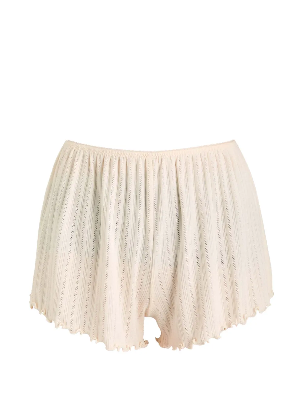 Eberjey pointelle ruffled pajama shorts - Toni neutri