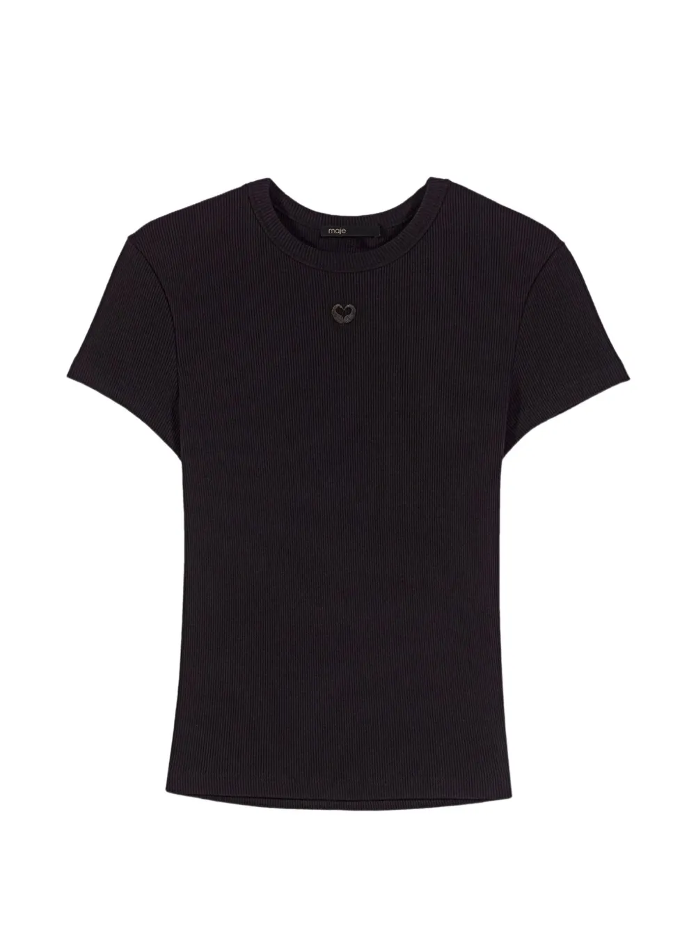 Maje cotton T-shirt - Schwarz