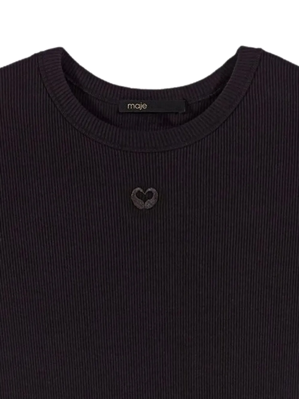  Maje Camiseta De Algodón - Negro 
