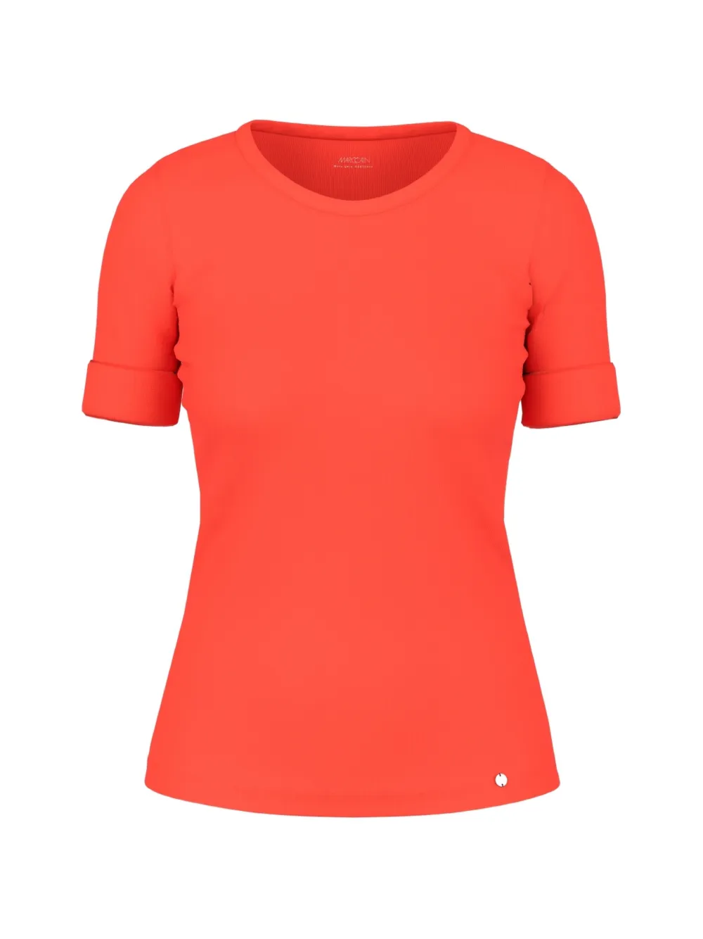 Marccain Slim-fit Cuffed T-shirt In Orange