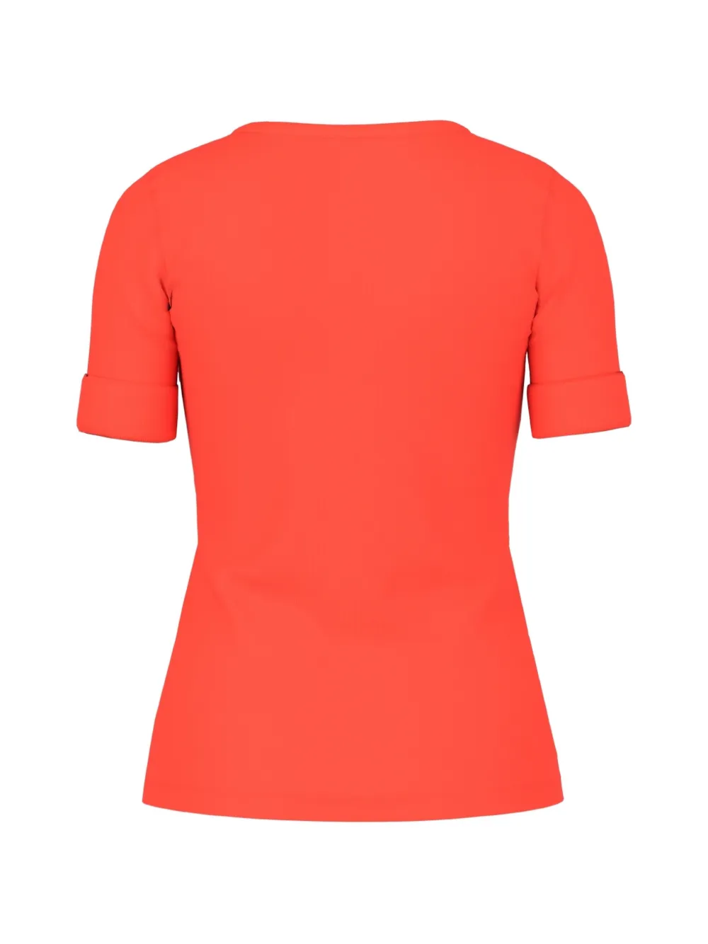MARCCAIN Slim-fit T-shirt met omgeslagen mouwen Oranje