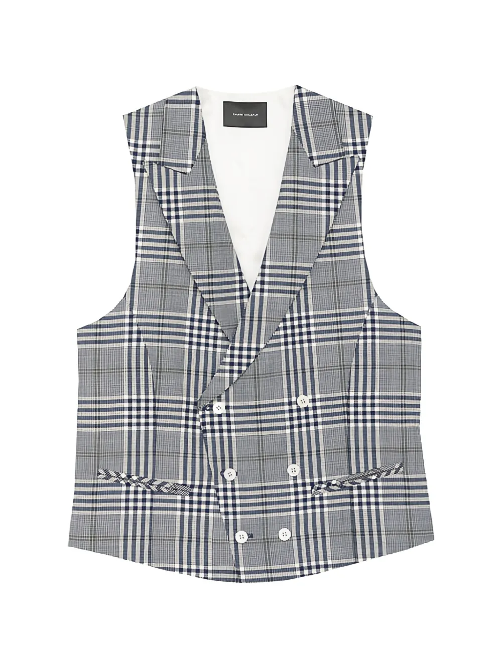 RAMON SANJURJO checked double-breasted skirt - Bianco