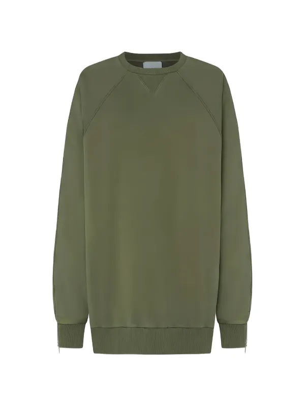 Halfboy Zipped-sleeve Sweatshirt in Green