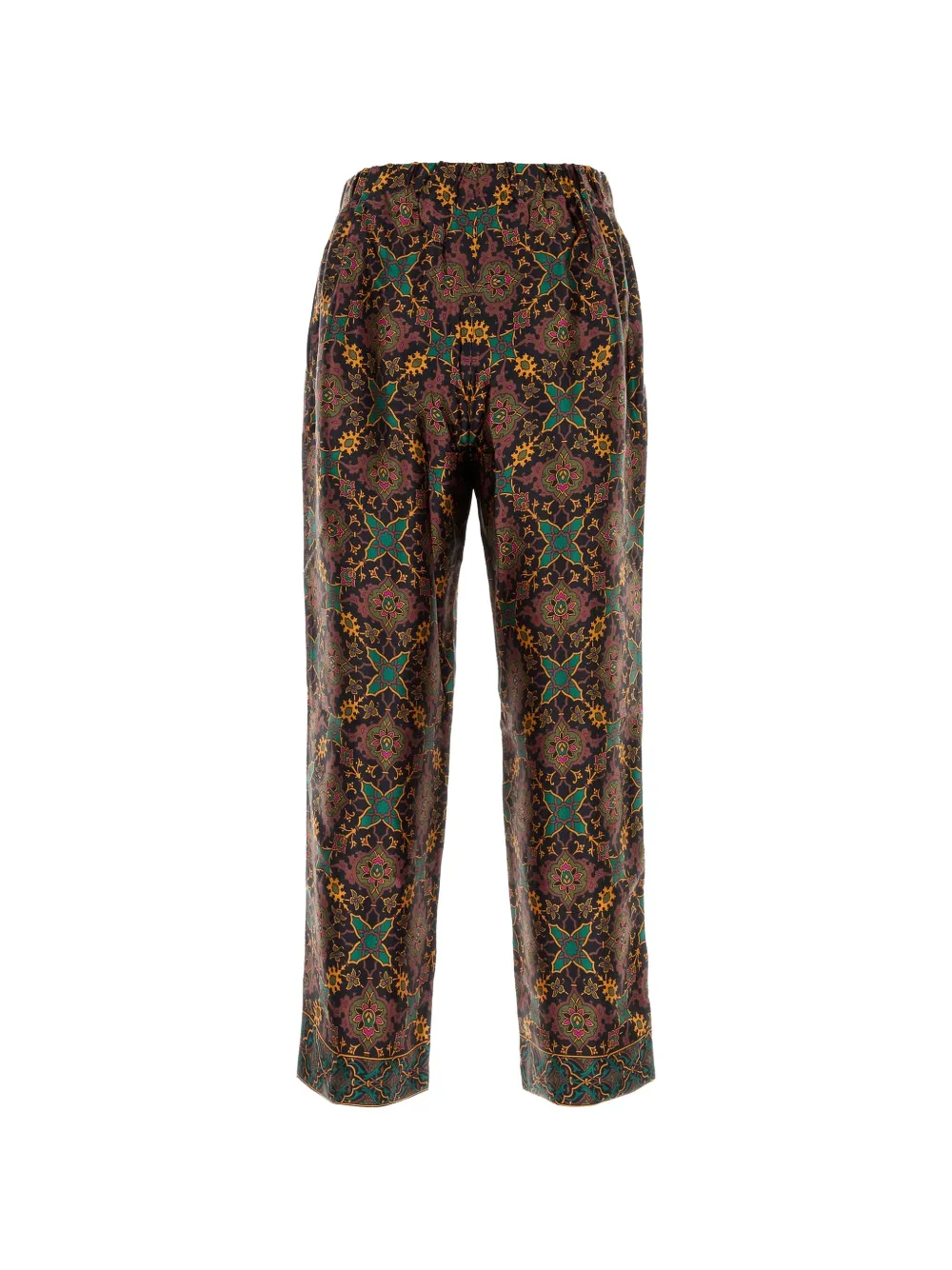 PANTAMOLLE elasticated-waist patterned trousers | Pantalones rectos y con corte regular