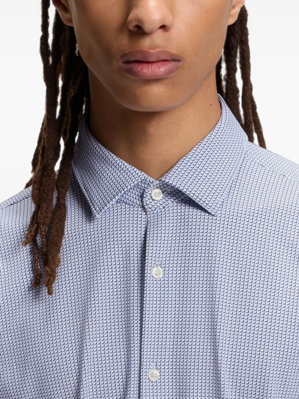 HUGO Overhemd met patroon Blauw