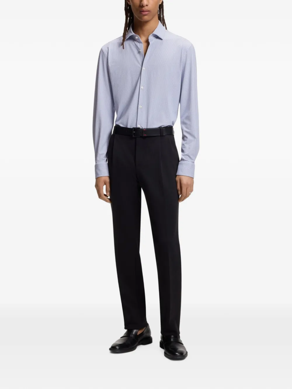 HUGO Overhemd met patroon Blauw