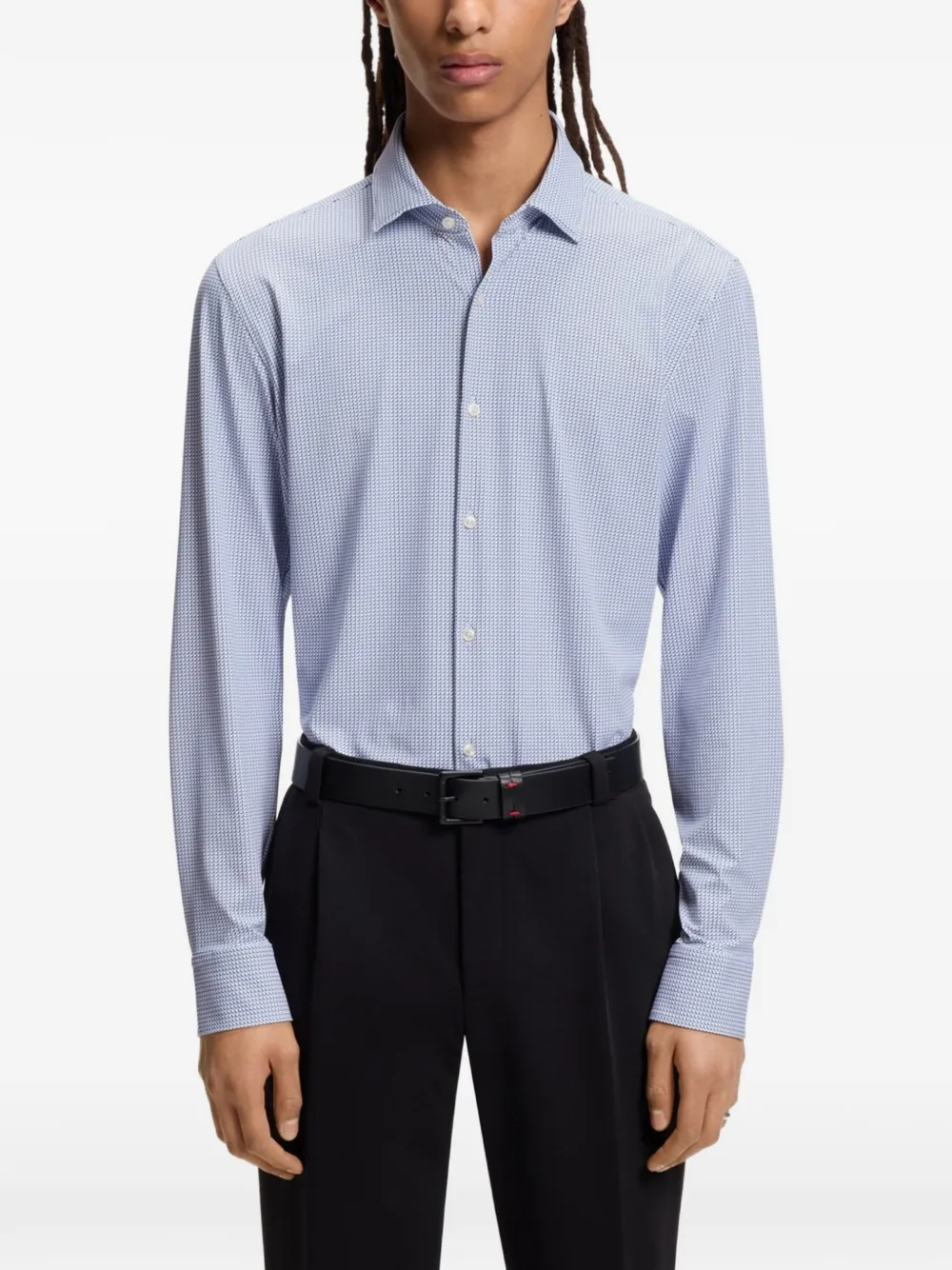 HUGO Overhemd met patroon Blauw