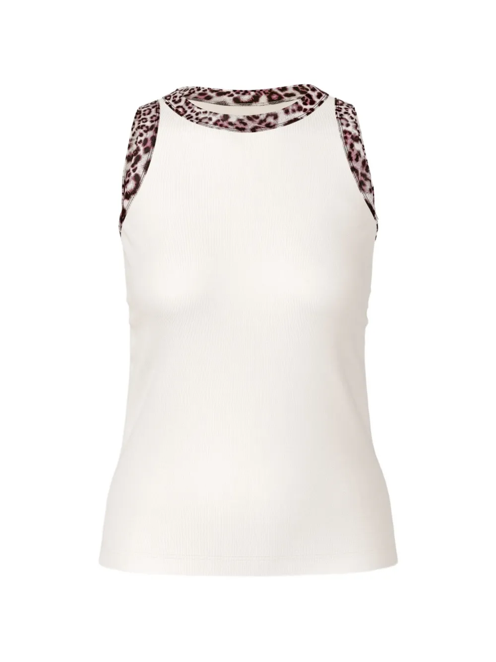 MARCCAIN animal-print ribbed top - Toni neutri