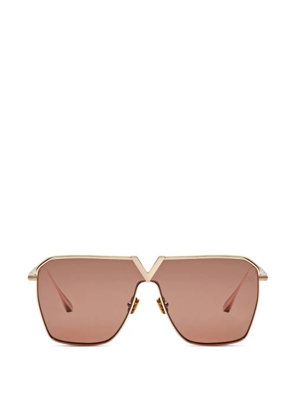 VALENTINO GARAVANI EYEWEAR geometric-frame sunglasses - Oro