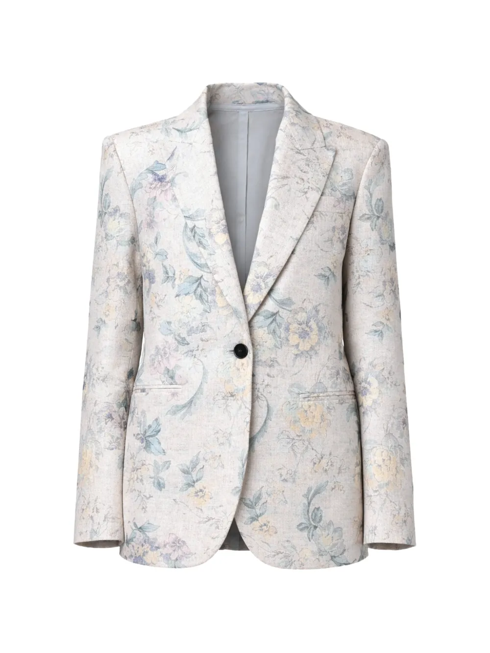 Forte Forte floral-print single-breasted blazer - Toni neutri