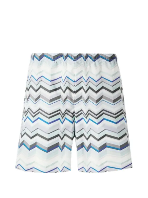 Missoni long swim shorts with irregular zigzag print