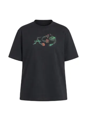 ANINE BING Lili Tee Horse | Black | FARFETCH