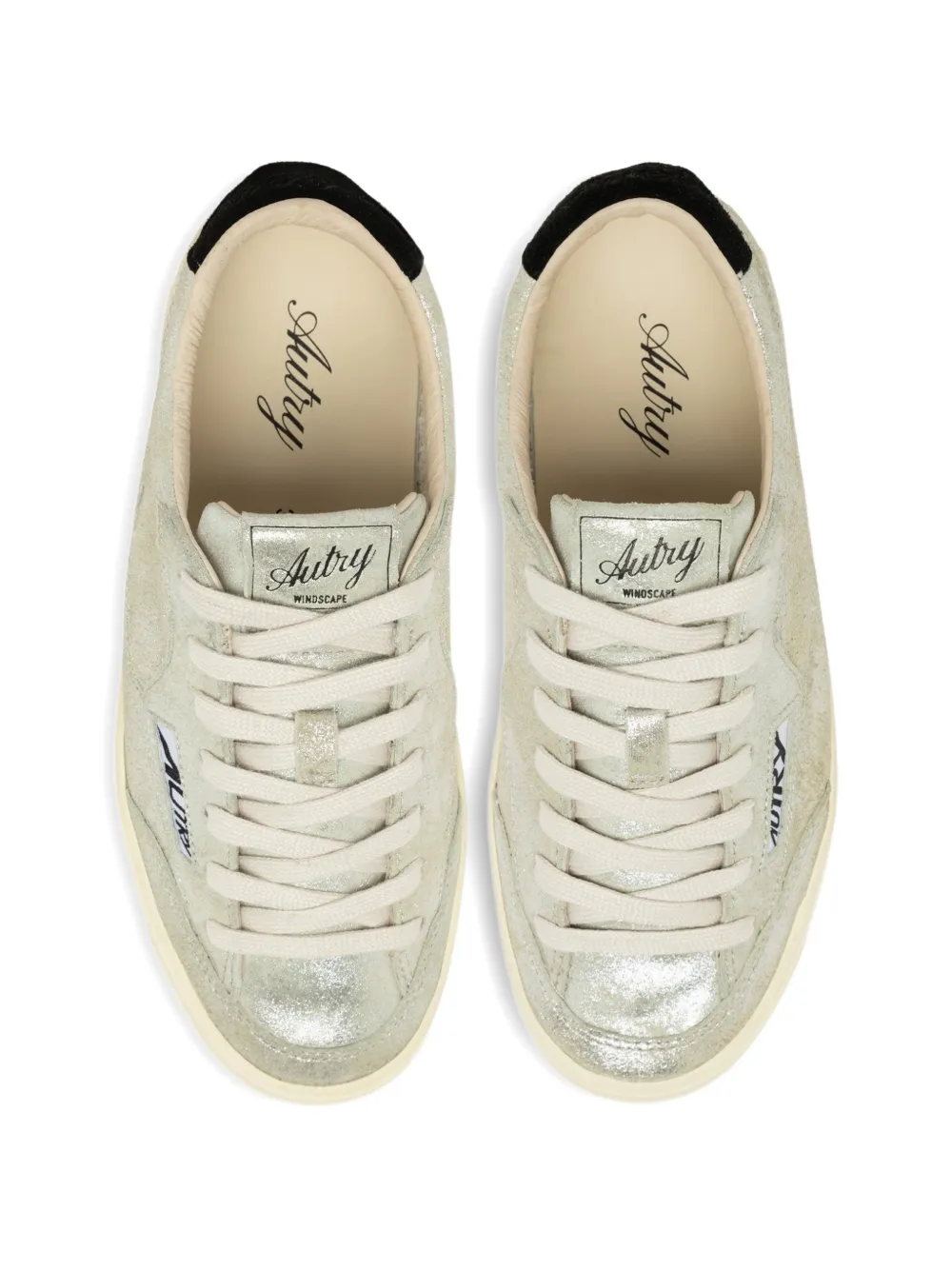 Autry Sneakers met suède vlakken Zilver