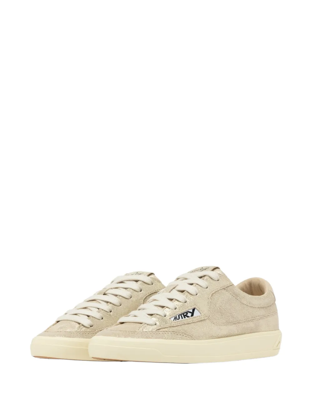 Autry Suède sneakers met logo Goud