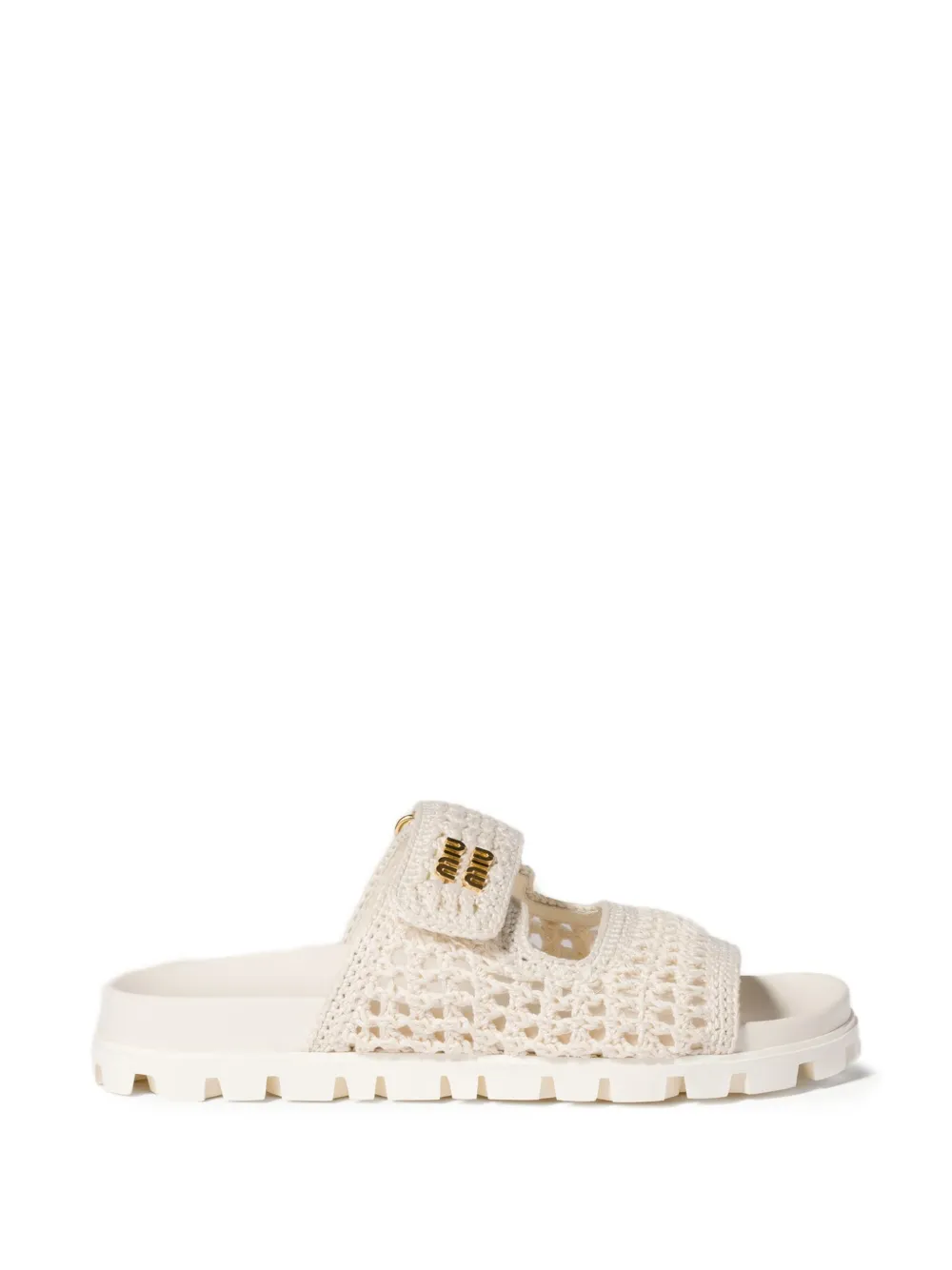 Miu Miu crochet sandals - Nude