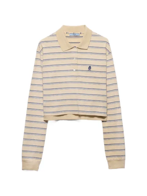 Prada striped piqué polo shirt